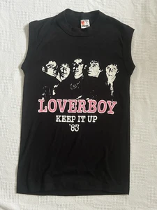 Vintage Loverboy Keep It Up Tour 83 Rock Concert Muscle T Shirt Small 34 36 WOW! - Picture 1 of 2