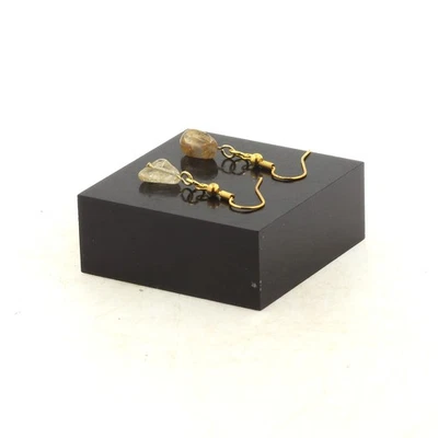 Steine Und Minéraux. Ohrringe 1 Perle Quarz Mit Rutil Golden Du Brazilien - Bild 1 von 2