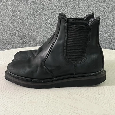 Dr Martens Boots Womens 10 Black Leather 2976 Bex Smooth Chunky Sole Chelsea - Image 1 of 4