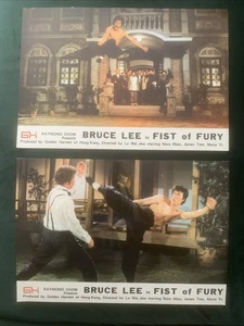 Bruce Lee Fist Of Fury -8 Original Hong Kong Lobby Cards - Rare! Kung Fu Classic - Picture 1 of 4