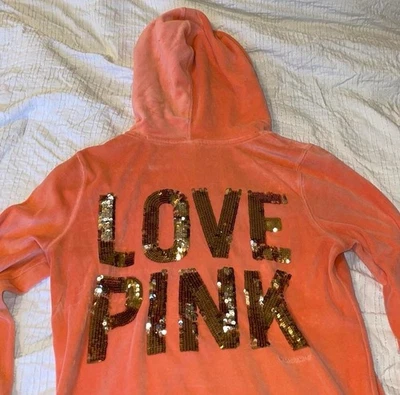 Chaqueta de lentejuelas rosa Y2K Victoria’s Secret talla mediana M Foto 1 de 3