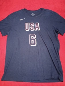 Maglia NBA L Nike Lebron James 6 Olympic Usa rara STOCK MORTO autentica originale - Foto 1 di 5