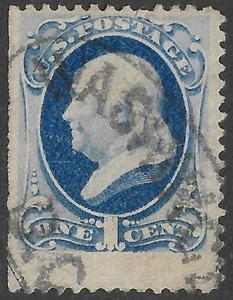 Stati Uniti #145 1c. Emissione Franklin usata molto bella Washington DC annullo - Foto 1 di 2