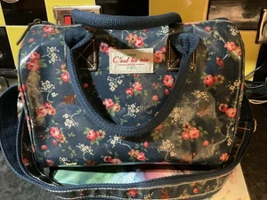Green Earth* Ditsy Floral * Busy Bag  .black  /multi Print. VGC - Picture 1 of 6