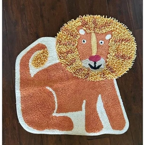 Lion Shaped Rug Kids Room Decor Accent Rug Nursery Decor - Picture 1 of 5