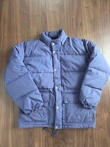 UNIQLO 90s Navy Down Jacket Vintage Retro Used L No Hood - Picture 1 of 9