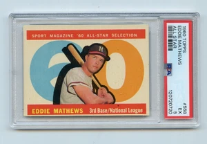 1960 TOPPS ALL STAR #558 EDDIE MATHEWS BRAVES HOF PSA 5 - Picture 1 of 2