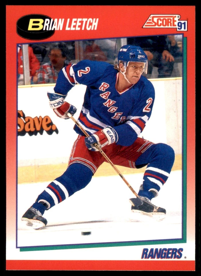 1991-92 Score Canadian Brian Leetch #5 - Image 1 of 2
