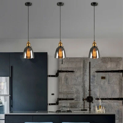 3X Glass Pendant Light Bar Lamp Dinning Room Chandeliers Kitchen Ceiling Lights - Image 1 of 4