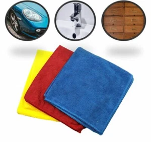 3pk Large Microfibre Cloths Soft Cleaning Duster Cloth Absorbent Drying Towel - Picture 1 of 10