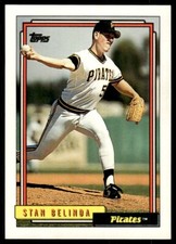 1992 Topps Stan Belinda Baseball Card Pittsburgh Pirates #466