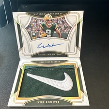 2022 Panini National Treasures Christian Watson Jumbo Prime True RPA 2/2 Booklet