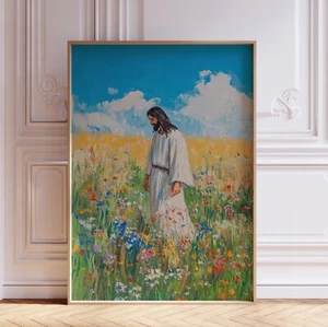 Impresión de arte de pared de cordero 99 hojas religiosas cristianas de Jesucristo el Buen Pastor - Imagen 1 de 6