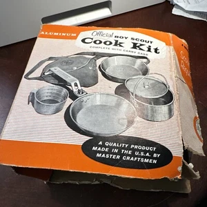 Vintage Boy Scouts Of America Camping Cook Kit incomplete Official BSA (133) - Picture 1 of 8