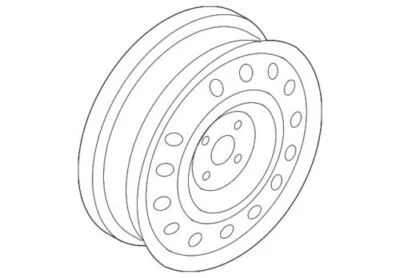 Genuine GM 2005-2011 Chevrolet Pontiac Aveo5 Aveo G3 Wheel Steel Rim 96961270 - Image 1 of 2
