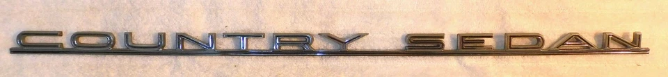 1965 Ford Station Wagon ORIG COUNTRY SEDAN REAR QUARTER PANEL EMBLEM NAME PLATE - Image 1 of 4