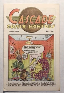 Cascade Comix Monthly #1 Underground Comic March 1978 Zine, Everyman, Rippee - Picture 1 of 3