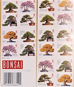 Bonsai Plants BOOKLET PANE 20 U.S. Forever Stamps MintNeverHinged SCOTT# 4618-22 - Picture 1 of 1