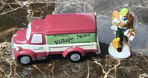 DEPARTMENT 56- Original Snow Village  "VILLAGE NEWS DELIVERY"- Set Of 2 Pieces. - Picture 1 of 16
