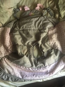 Floppy Seat Deluxe Plüsch Einkaufswagen Hochstuhl Abdeckung Rosa und Grau Druck Mädchen - Bild 1 von 2