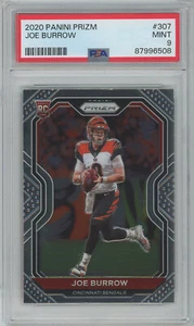 2020 Panini Prizm #307 Joe Burrow Bengals RC PSA 9 - Foto 1 di 3