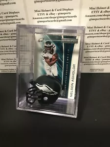 Nelson Agholor Philadelphia Eagles Mini Helmet Card Display Shadowbox Autograph - Bild 1 von 1