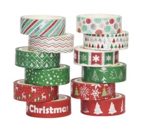 Navidad.Washi TapeDiseño Patrón Árbol Diario de Nieve Artesanía Planificador Bujo Deco - Imagen 1 de 5