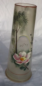 Deutscher Jugendstil Glaskrug Krug Emaille Malerei - Bild 1 von 1