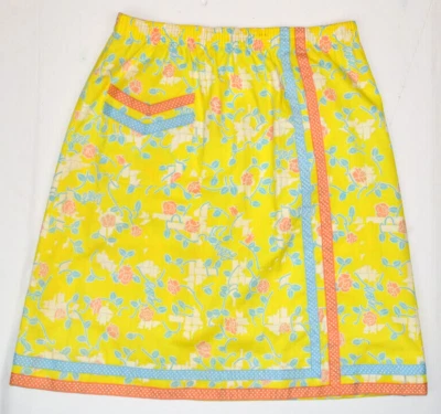 Falda Lilly Pulitzer Vintage Talla S/M 29" x 31" Años 70 Amarillo Naranja Azul Foto 1 de 4