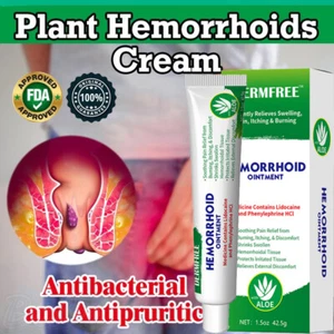 Plant Hemorrhoids Remove Ointment Herbal Cream Relief Piles Pain Reduce Itching - Picture 1 of 18