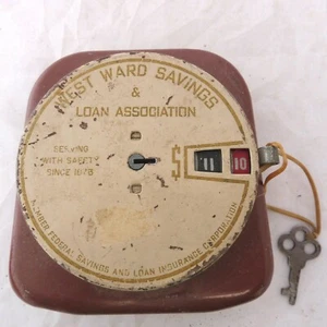 TIRELIRE BANK WEST WARD SAVINGS & LOAN ASSOCIATION SAN FRANCISCO USA AVEC CLE  - Picture 1 of 4