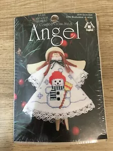Angel Snowman Design for the Needle Cross Stitch 1470 kit clothespin ornament - Picture 1 of 2