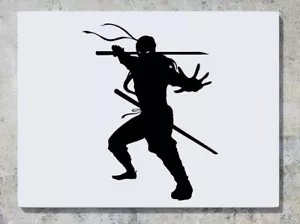 Ninja Silhouette 253mm high x 200 wide Martial Arts Fighting Wall Decal Sticker - Picture 1 of 2