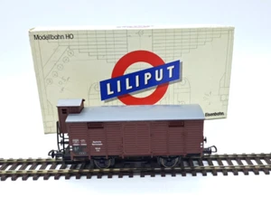 Liliput 1:87 H0 21402 vagón de mercancías cubierto con cámara de frenos de la República Democrática Alemana en embalaje original - Imagen 1 de 5