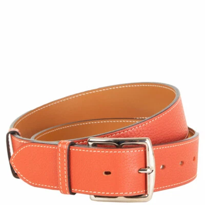 62127 Auténtico Cinturón HERMES Rojo Sanguino Clemence Cuero ETRIVIERE 38mm 90 Foto 1 de 4