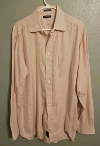 Burberry London Men's Button-Down LIGHT RED/White Shirt sz XL 120's 2 Ply Cotton - Picture 1 of 5