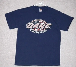 D.A.R.E. DARE VTG Vintage Tee T-Shirt Tee Medium Fruit Loom blau DRUGS VIOLENCE - Bild 1 von 7