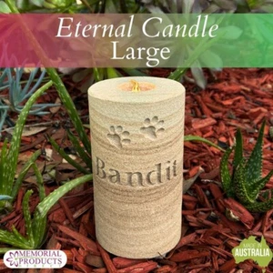Eternal Sandstone Candle Pet Memorial - LARGE - Picture 1 of 10