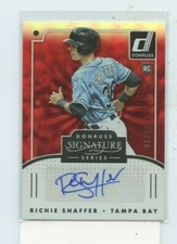 RICHIE SHAFFER 2016 Panini Donruss Signature Series Red Auto Autograph #D /99