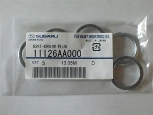 5 x Oil Sump Plug Washers Fits Subaru Impreza WRX STI Forester GC 11126AA000 UK - Picture 1 of 3