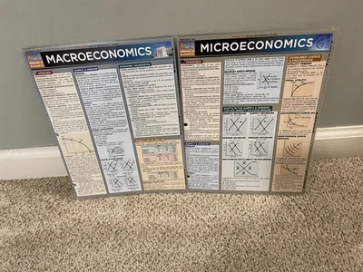 Lot of 2 -Quick Study Business Laminated Guides: Microeconomics & Macroeconomics - Image 1 of 2