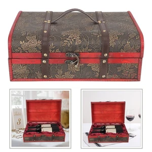 Vintage Wood Doppelflasche Weinkiste Weinkiste Wein Geschenkbox - Bild 1 von 12