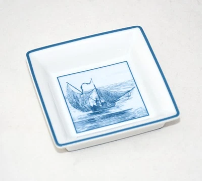 Hermes Mini Ashtray Annee de la Mediterranee 2003 blue Ship change tray - Image 1 of 4