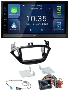 JVC DAB Bluetooth MP3 USB 2DIN Autoradio für Opel Adam ab 13 Corsa E ab 15 - Bild 1 von 10