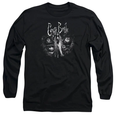 Corpse Bride Bride To Be Mens Long Sleeve Shirt Black Officially Licensed - Image 1 of 3