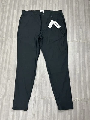 Pantalones de chándal DKNY Commuter Twill ajustados para hombre talla XL negros elásticos $89 Foto 1 de 4