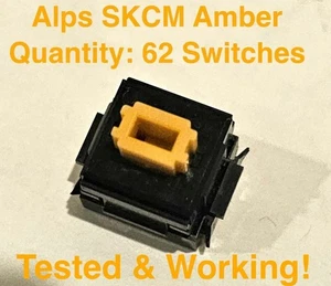 Apple IIc ALPS AmberShaft Key Switch's; Lot of 62 - Picture 1 of 2
