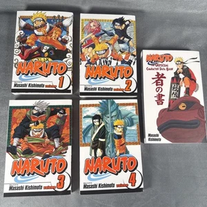 Naruto Kishimoto Shonen Jump Graphic Novel English Manga Vol 1-4 + Data book - Picture 1 of 9