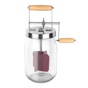 1.5 Liters Manual Butter Churner - Wooden Handle Shakes Stainless Steel3117 - Picture 1 of 8