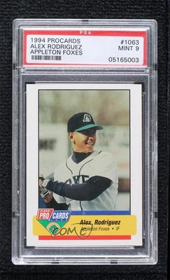 1994 Fleer ProCards Minor League Алекс Родригес No1063 PSA 9 как новая дебютант RC - Изображение 1 из 2